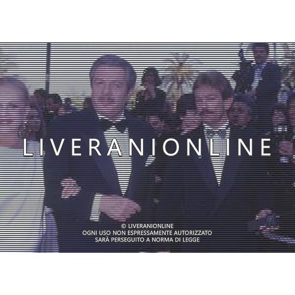 DIAP-RETROSPETTIVA MARCELLO MASTROIANNI ATTORE NELLA FOTO JEANNE MOREAU CON MARCELLO MASTROIANNI AL FESTIVAL INTERNAZIONALE DEL CINEMA DI CANNES NELL\'ANNO 1991 AG ALDO LIVERANI SAS