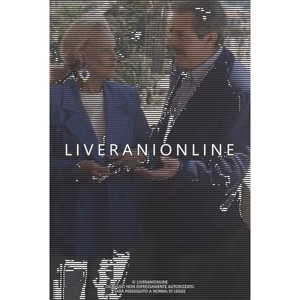 DIAP-RETROSPETTIVA MARCELLO MASTROIANNI ATTORE NELLA FOTO JEANNE MOREAU CON MARCELLO MASTROIANNI AL FESTIVAL INTERNAZIONALE DEL CINEMA DI CANNES NELL\'ANNO 1991 AG ALDO LIVERANI SAS