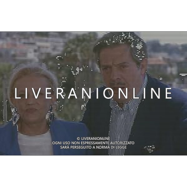 DIAP-RETROSPETTIVA MARCELLO MASTROIANNI ATTORE NELLA FOTO JEANNE MOREAU CON MARCELLO MASTROIANNI AL FESTIVAL INTERNAZIONALE DEL CINEMA DI CANNES NELL\'ANNO 1991 AG ALDO LIVERANI SAS