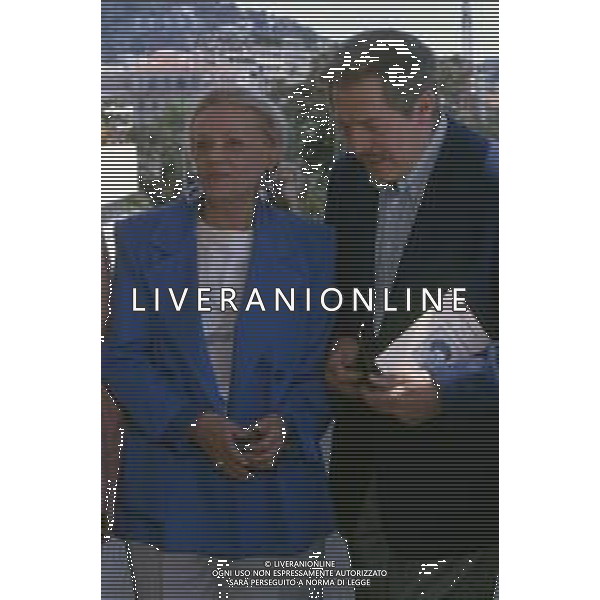 DIAP-RETROSPETTIVA MARCELLO MASTROIANNI ATTORE NELLA FOTO JEANNE MOREAU CON MARCELLO MASTROIANNI AL FESTIVAL INTERNAZIONALE DEL CINEMA DI CANNES NELL\'ANNO 1991 AG ALDO LIVERANI SAS
