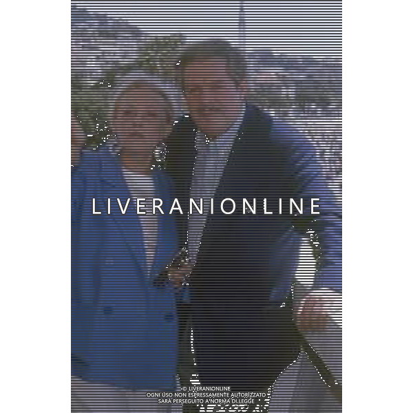 DIAP-RETROSPETTIVA MARCELLO MASTROIANNI ATTORE NELLA FOTO JEANNE MOREAU CON MARCELLO MASTROIANNI AL FESTIVAL INTERNAZIONALE DEL CINEMA DI CANNES NELL\'ANNO 1991 AG ALDO LIVERANI SAS