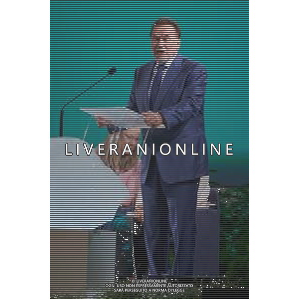Castel Gandolfo 01 Ottobre 2025 Celebration of Hope - Raising Hope for Climate Justice Nella foto: Arnold Schwarzenegger Foto Credit: Andrea Bracaglia- AGENZIA ALDO LIVERANI SAS