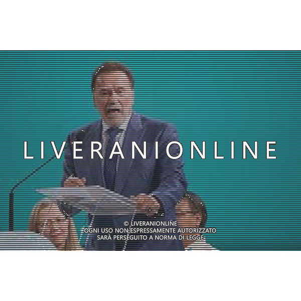 Castel Gandolfo 01 Ottobre 2025 Celebration of Hope - Raising Hope for Climate Justice Nella foto: Arnold Schwarzenegger Foto Credit: Andrea Bracaglia- AGENZIA ALDO LIVERANI SAS