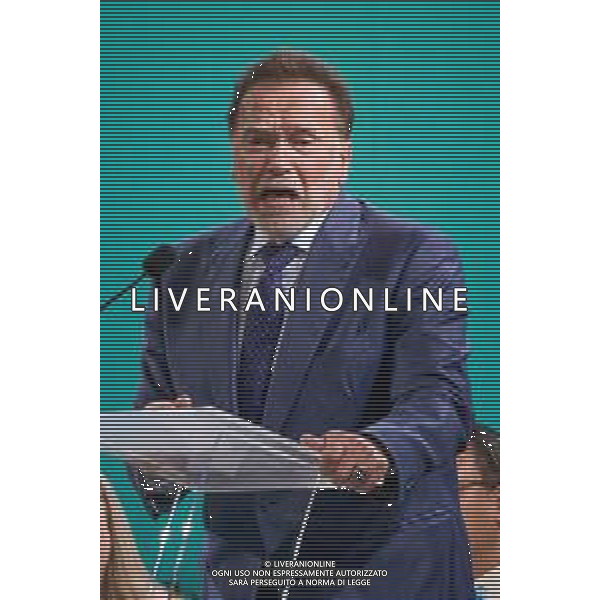 Castel Gandolfo 01 Ottobre 2025 Celebration of Hope - Raising Hope for Climate Justice Nella foto: Arnold Schwarzenegger Foto Credit: Andrea Bracaglia- AGENZIA ALDO LIVERANI SAS