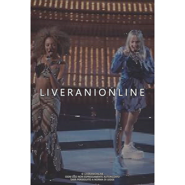 DIAP-RETROSPETTIVA COMPLESSO MUSICALE SPICE GIRLS NELLA FOTO IL COMPLESSO DELLE SPICE GIRLS A SANREMO NELL\'ANNO 1997 AG ALDO LIVERANI SAS
