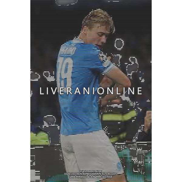 TVPM Napoli, Sporting Lisbona Nella Foto: esultanza Rasmus Hojlund Foto Mosca, Ag.Liverani- AGENZIA ALDO LIVERANI SAS -TVPM Napoli - Sporting Lisbona UEFA Champions League 2a Giornata 01.10.2025