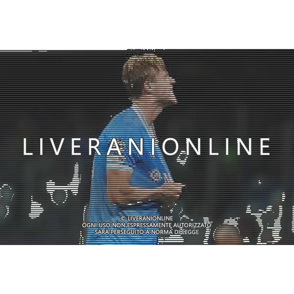 TVPM Napoli, Sporting Lisbona Nella Foto: esultanza Rasmus Hojlund Foto Mosca, Ag.Liverani- AGENZIA ALDO LIVERANI SAS -TVPM Napoli - Sporting Lisbona UEFA Champions League 2a Giornata 01.10.2025