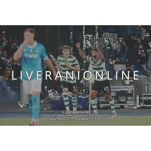 TVPM Napoli, Sporting Lisbona Nella Foto: esultanza Luis Suárez Foto Mosca, Ag.Liverani- AGENZIA ALDO LIVERANI SAS -TVPM Napoli - Sporting Lisbona UEFA Champions League 2a Giornata 01.10.2025