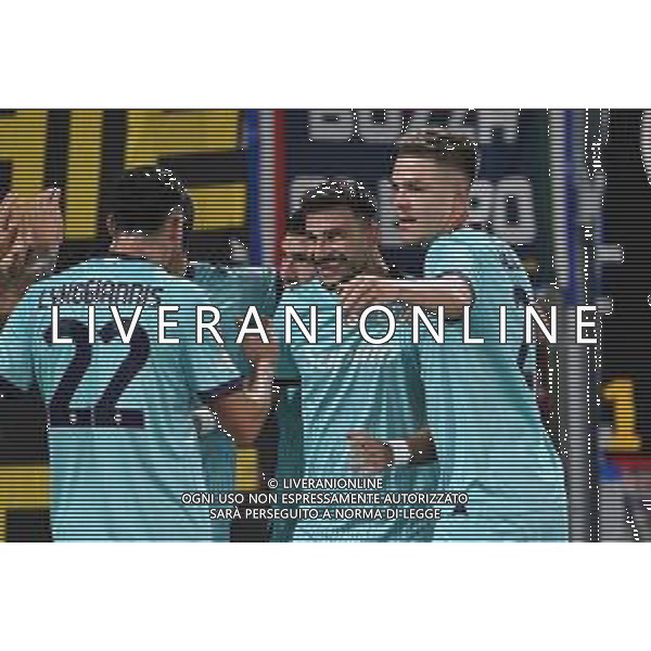 TVRG Bologna vs Friburgo nella foto Riccardo Orsolini (Bologna) esultanza dopo il gol dell\'1 a 0, sulla DX Emil Holm (Bologna) Bologna 02-10-2025 Stadio Renato Dall\'Ara Bologna vs Friburgo UEFA Europa League fase a girone unico - 2a giornata foto Roberto Garavaglia/Agenzia Aldo Liverani sas