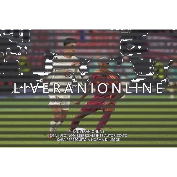Roma vs Lille Europa League - 2 Giornata Stadio Olimpico - Roma 02-10-2025 nella foto Sahraoui e Wesley Foto Federico Gaetano - ag Aldo liverani ©FEDERICO GAETANO - AGENZIA ALDO LIVERANI SAS