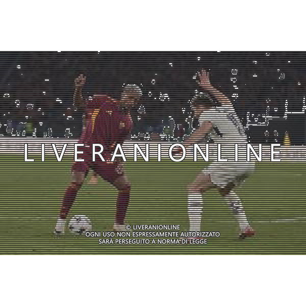 Roma vs Lille Europa League - 2 Giornata Stadio Olimpico - Roma 02-10-2025 nella foto Wesley e Perraud Foto Federico Gaetano - ag Aldo liverani ©FEDERICO GAETANO - AGENZIA ALDO LIVERANI SAS