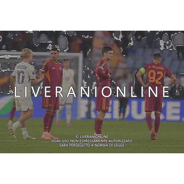 Roma vs Lille Europa League - 2 Giornata Stadio Olimpico - Roma 02-10-2025 nella foto Delusione finale Roma Foto Federico Gaetano - ag Aldo liverani ©FEDERICO GAETANO - AGENZIA ALDO LIVERANI SAS
