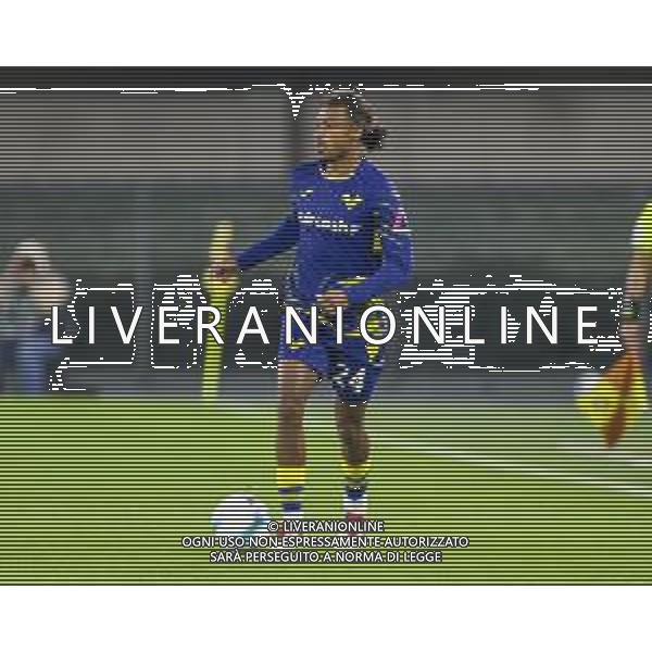 Antoine Joseph Bernède of Hellas Verona FC play the ball during Hellas Verona FC vs US Sassuolo, 6° Serie A Enilive 2025-26 game at Marcantonio Bentegodi stadium in Verona (VR), Italy, on October 03, 2025. (Photo by Davide Casentini) AG ALDO LIVERANI SAS