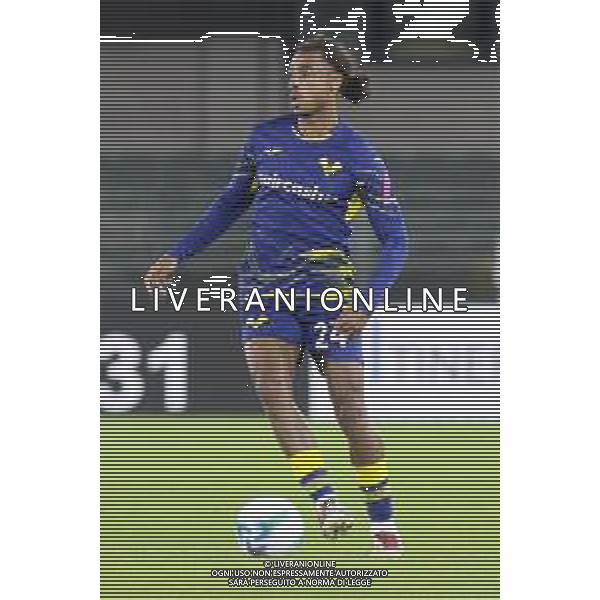 Antoine Joseph Bernède of Hellas Verona FC play the ball during Hellas Verona FC vs US Sassuolo, 6° Serie A Enilive 2025-26 game at Marcantonio Bentegodi stadium in Verona (VR), Italy, on October 03, 2025. (Photo by Davide Casentini) AG ALDO LIVERANI SAS