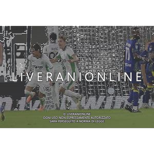 Andrea Pinamonti of US Sassuolo celebrates after scoring during Hellas Verona FC vs US Sassuolo, 6° Serie A Enilive 2025-26 game at Marcantonio Bentegodi stadium in Verona (VR), Italy, on October 03, 2025. (Photo by Davide Casentini)- AGENZIA ALDO LIVERANI SAS