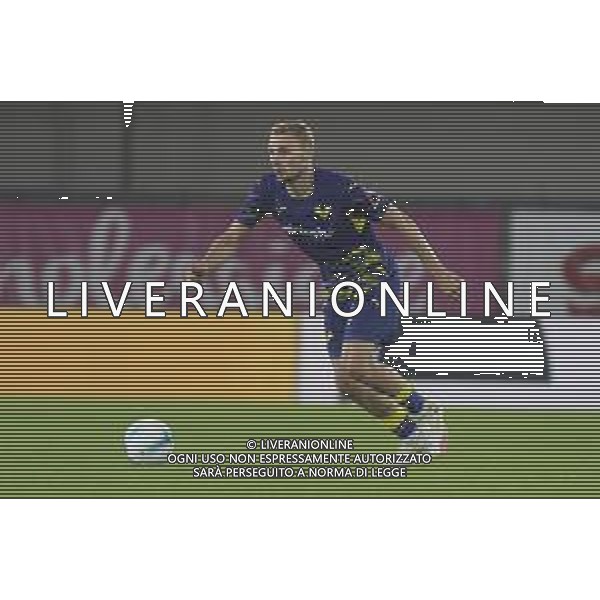 Victor Nelsson of Hellas Verona FC play the ball during Hellas Verona FC vs US Sassuolo, 6° Serie A Enilive 2025-26 game at Marcantonio Bentegodi stadium in Verona (VR), Italy, on October 03, 2025. (Photo by Davide Casentini)- AGENZIA ALDO LIVERANI SAS