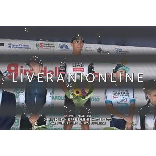 04-10-2025 Giro Dell\'emilia; 2025, Uae Team Emirates - Xrg; 2025, Q36.5; 2025, Bahrain - Victorious; Del Toro Romero, Isaac; Pidcock, Thomas; Martinez, Lenny; Bologna - San Luca; ©SIROTTI - AGENZIA ALDO LIVERANI SAS