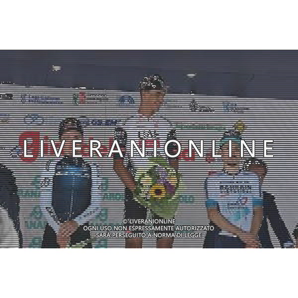 04-10-2025 Giro Dell\'emilia; 2025, Uae Team Emirates - Xrg; 2025, Q36.5; 2025, Bahrain - Victorious; Del Toro Romero, Isaac; Pidcock, Thomas; Martinez, Lenny; Bologna - San Luca; ©SIROTTI - AGENZIA ALDO LIVERANI SAS