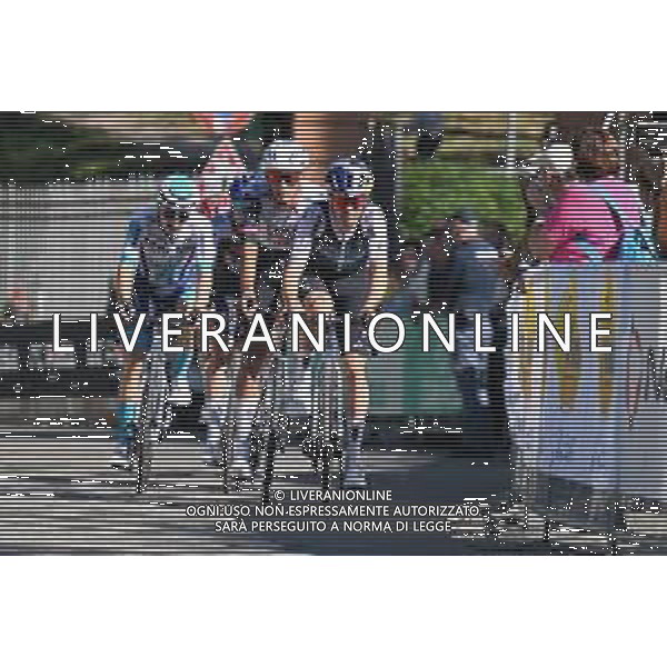 04-10-2025 Giro Dell\'emilia; 2025, Uae Team Emirates - Xrg; 2025, Q36.5; 2025, Bahrain - Victorious; Del Toro Romero, Isaac; Pidcock, Thomas; Martinez, Lenny; Bologna - San Luca; ©SIROTTI - AGENZIA ALDO LIVERANI SAS