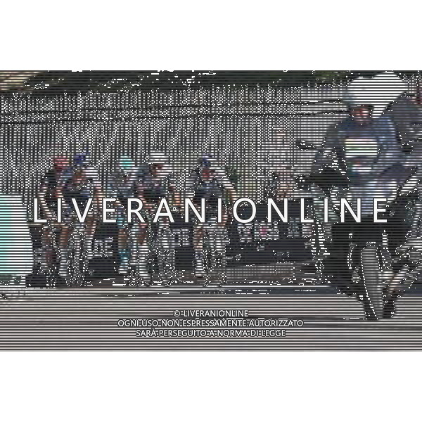 04-10-2025 Giro Dell\'emilia; 2025, Uae Team Emirates - Xrg; 2025, Q36.5; 2025, Bahrain - Victorious; Del Toro Romero, Isaac; Pidcock, Thomas; Martinez, Lenny; Bologna - San Luca; ©SIROTTI - AGENZIA ALDO LIVERANI SAS