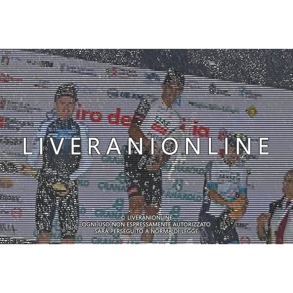 04-10-2025 Giro Dell\'emilia; 2025, Uae Team Emirates - Xrg; 2025, Q36.5; 2025, Bahrain - Victorious; Del Toro Romero, Isaac; Pidcock, Thomas; Martinez, Lenny; Bologna - San Luca; ©SIROTTI - AGENZIA ALDO LIVERANI SAS