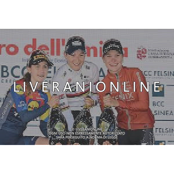 04-10-2025 Giro Dell\'emilia Donne; 2025, Ag Insurance - Soudal; 2025, Lidl - Trek Women; 2025, Fenix - Deceuninck; Le Court De Billot, Kimberley; Fisher Black, Niamh; Kastelijn, Yara; Bologna - San Luca; ©SIROTTI - AGENZIA ALDO LIVERANI SAS