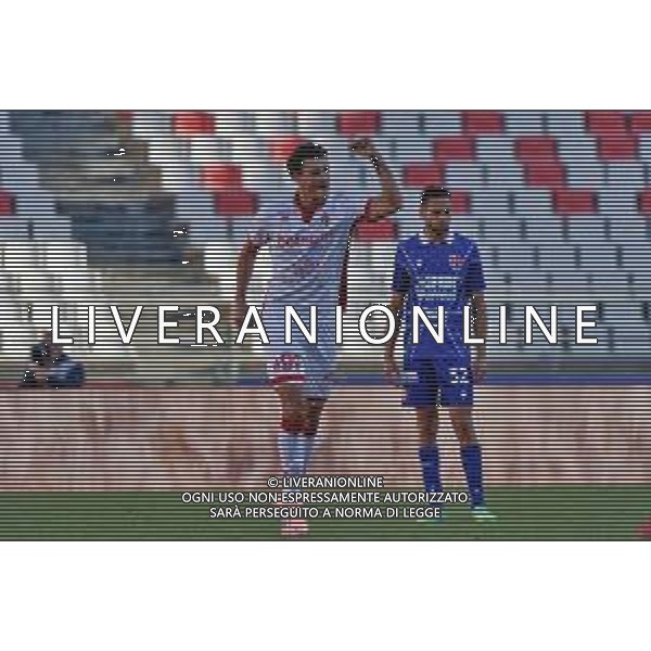 TVEM October 04, 2025 Bari, Italy - SSC Bari vs Padova Calcio - Italian Soccer Serie B 2025/2026 - San Nicola Stadium. In the pic: Leonardo Cerri of SSC Bari celebrates after scoring a goal ©TVEM Emmanuele Mastrodonato - AGENZIA ALDO LIVERANI SAS