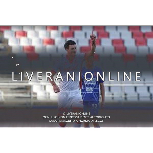TVEM October 04, 2025 Bari, Italy - SSC Bari vs Padova Calcio - Italian Soccer Serie B 2025/2026 - San Nicola Stadium. In the pic: Leonardo Cerri of SSC Bari celebrates after scoring a goal ©TVEM Emmanuele Mastrodonato - AGENZIA ALDO LIVERANI SAS