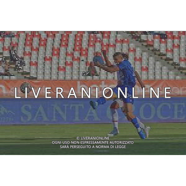TVEM October 04, 2025 Bari, Italy - SSC Bari vs Padova Calcio - Italian Soccer Serie B 2025/2026 - San Nicola Stadium. In the pic: Mattia Bortolussi of Padova Calcio scores a goal of 0-1 ©TVEM Emmanuele Mastrodonato - AGENZIA ALDO LIVERANI SAS