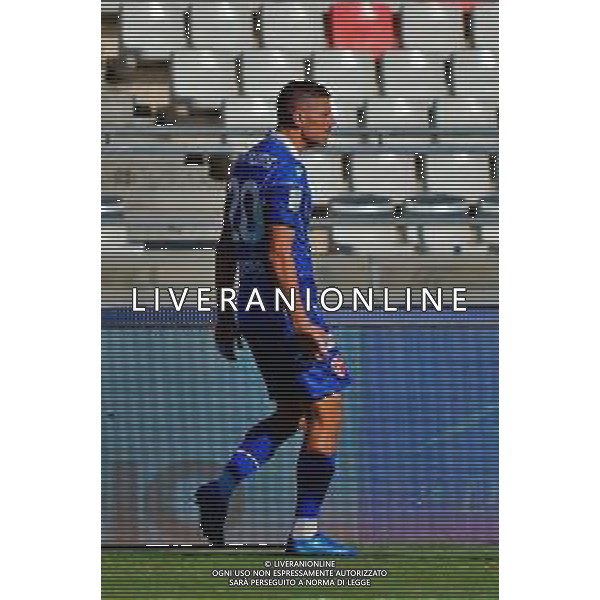 TVEM October 04, 2025 Bari, Italy - SSC Bari vs Padova Calcio - Italian Soccer Serie B 2025/2026 - San Nicola Stadium. In the pic: Mattia Bortolussi of Padova Calcio celebrates after scoring a goal ©TVEM Emmanuele Mastrodonato - AGENZIA ALDO LIVERANI SAS