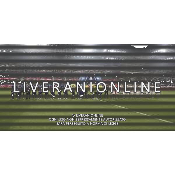 Line up of Atalanta BC vs Como 1907, 6° Serie A Enilive 2025-26 game at New Balance Arena in Bergamo (BG), Italy, on October 04, 2025. (Photo by Davide Casentini)- AGENZIA ALDO LIVERANI SAS
