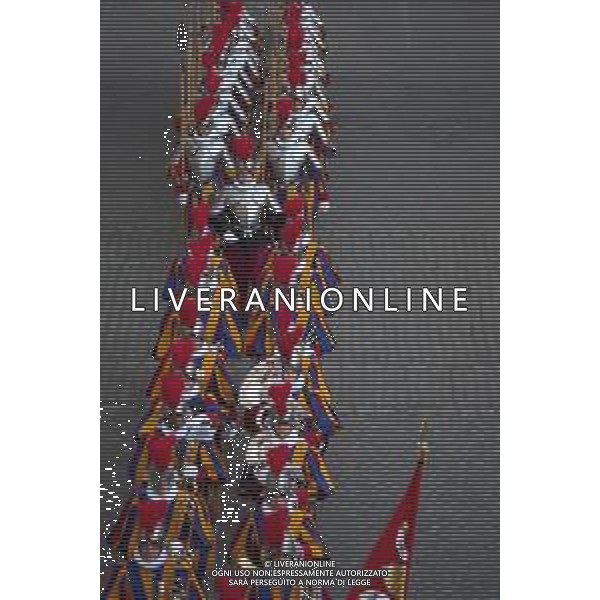 Citta’ del Vaticano 04 Ottobre 2025 Giuramento della Giuramento della Guardia Svizzera Pontificia alla presenza di Sua Santita’ Papa Leone XIV (non accadeva dal 1968 con Paolo VI) nel cortile di San Damaso del Palazzo Apostolico Nella foto: Foto Credit: Andrea Bracaglia- AGENZIA ALDO LIVERANI SAS