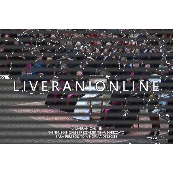 Citta’ del Vaticano 04 Ottobre 2025 Giuramento della Giuramento della Guardia Svizzera Pontificia alla presenza di Sua Santita’ Papa Leone XIV (non accadeva dal 1968 con Paolo VI) nel cortile di San Damaso del Palazzo Apostolico Nella foto: Papa Leone XIV Foto Credit: Andrea Bracaglia- AGENZIA ALDO LIVERANI SAS