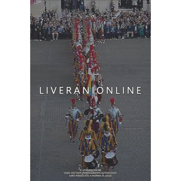 Citta’ del Vaticano 04 Ottobre 2025 Giuramento della Giuramento della Guardia Svizzera Pontificia alla presenza di Sua Santita’ Papa Leone XIV (non accadeva dal 1968 con Paolo VI) nel cortile di San Damaso del Palazzo Apostolico Nella foto: Foto Credit: Andrea Bracaglia- AGENZIA ALDO LIVERANI SAS