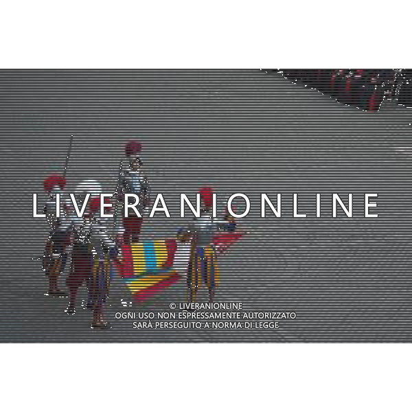 Citta’ del Vaticano 04 Ottobre 2025 Giuramento della Giuramento della Guardia Svizzera Pontificia alla presenza di Sua Santita’ Papa Leone XIV (non accadeva dal 1968 con Paolo VI) nel cortile di San Damaso del Palazzo Apostolico Nella foto: Foto Credit: Andrea Bracaglia- AGENZIA ALDO LIVERANI SAS