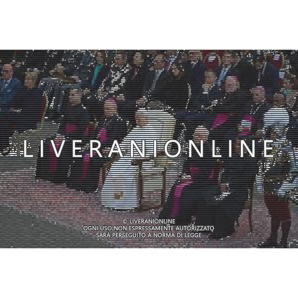 Citta’ del Vaticano 04 Ottobre 2025 Giuramento della Giuramento della Guardia Svizzera Pontificia alla presenza di Sua Santita’ Papa Leone XIV (non accadeva dal 1968 con Paolo VI) nel cortile di San Damaso del Palazzo Apostolico Nella foto: Papa Leone XIV Foto Credit: Andrea Bracaglia- AGENZIA ALDO LIVERANI SAS