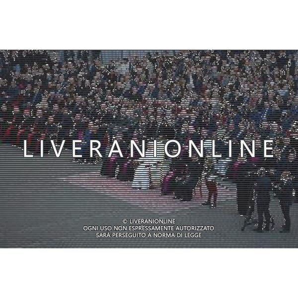 Citta’ del Vaticano 04 Ottobre 2025 Giuramento della Giuramento della Guardia Svizzera Pontificia alla presenza di Sua Santita’ Papa Leone XIV (non accadeva dal 1968 con Paolo VI) nel cortile di San Damaso del Palazzo Apostolico Nella foto: Papa Leone XIV Foto Credit: Andrea Bracaglia- AGENZIA ALDO LIVERANI SAS