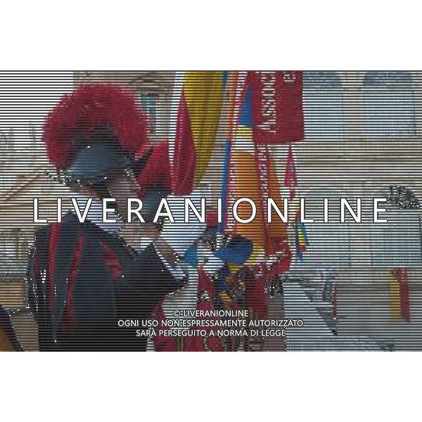 Citta’ del Vaticano 04 Ottobre 2025 Giuramento della Giuramento della Guardia Svizzera Pontificia alla presenza di Sua Santita’ Papa Leone XIV (non accadeva dal 1968 con Paolo VI) nel cortile di San Damaso del Palazzo Apostolico Nella foto: Foto Credit: Andrea Bracaglia- AGENZIA ALDO LIVERANI SAS