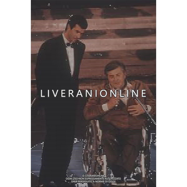 DIAP-RETROSPETTIVA PIERANGELO BERTOLI CANTANTE NELLA FOTO PIERANGELO BERTOLI A SANREMO NELL\'ANNO 1991 AG ALDO LIVERANI SAS