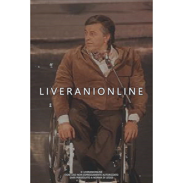 DIAP-RETROSPETTIVA PIERANGELO BERTOLI CANTANTE NELLA FOTO PIERANGELO BERTOLI A SANREMO NELL\'ANNO 1991 AG ALDO LIVERANI SAS