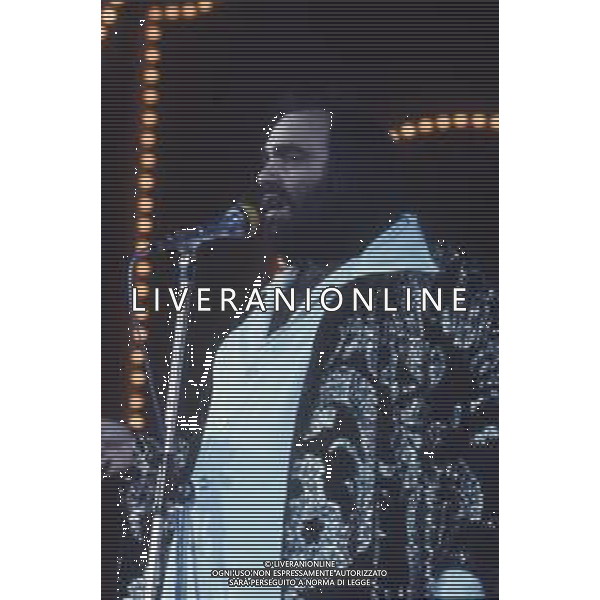DIAP-RETROSPETTIVA DEMIS ROUSSOS CANTANTE NELLA FOTO DEMIS ROUSSOS A SANREMO NELL\'ANNO 1979 AG ALDO LIVERANI SAS