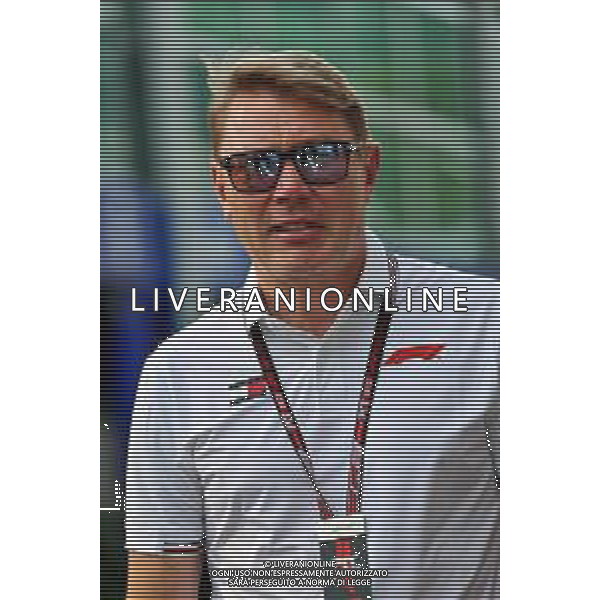Mika Hakkinen (FIN). 05.10.2025. Formula 1 World Championship, Rd 18, Singapore Grand Prix, Marina Bay Street Circuit, Singapore, Race Day. - www.xpbimages.com, EMail: requests@xpbimages.com © Copyright: Batchelor / XPB Images