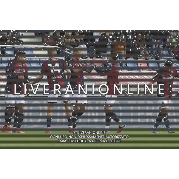 Jens Odgaard of Bologna FC celebrates after scoring during Bologna BFC vs Pisa SC, 6° Serie A Enilive 2025-26 game at Renato Dall\'Ara stadium in Bologna (BO), Italy, on October 05, 2025. (Photo by Davide Casentini) AG ALDO LIVERANI SAS