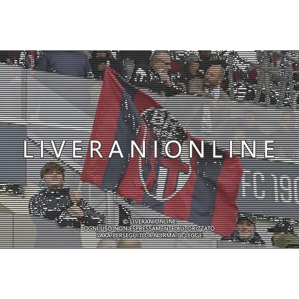 Bologna fans show their support during Bologna BFC vs Pisa SC, 6° Serie A Enilive 2025-26 game at Renato Dall\'Ara stadium in Bologna (BO), Italy, on October 05, 2025. (Photo by Davide Casentini) AG ALDO LIVERANI SAS