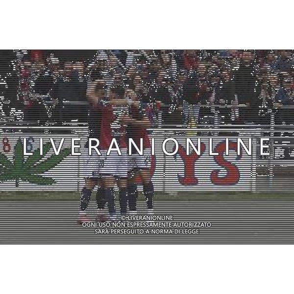 Nicolò Cambiaghi of Bologna FC celebrates after scoring during Bologna BFC vs Pisa SC, 6° Serie A Enilive 2025-26 game at Renato Dall\'Ara stadium in Bologna (BO), Italy, on October 05, 2025. (Photo by Davide Casentini) AG ALDO LIVERANI SAS
