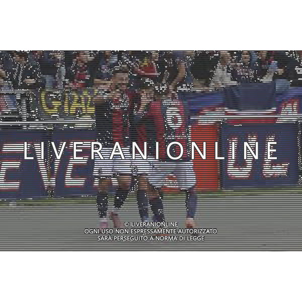 Riccardo Orsolini of Bologna FC. celebrates after scoring during Bologna BFC vs Pisa SC, 6° Serie A Enilive 2025-26 game at Renato Dall\'Ara stadium in Bologna (BO), Italy, on October 05, 2025. (Photo by Davide Casentini) AG ALDO LIVERANI SAS