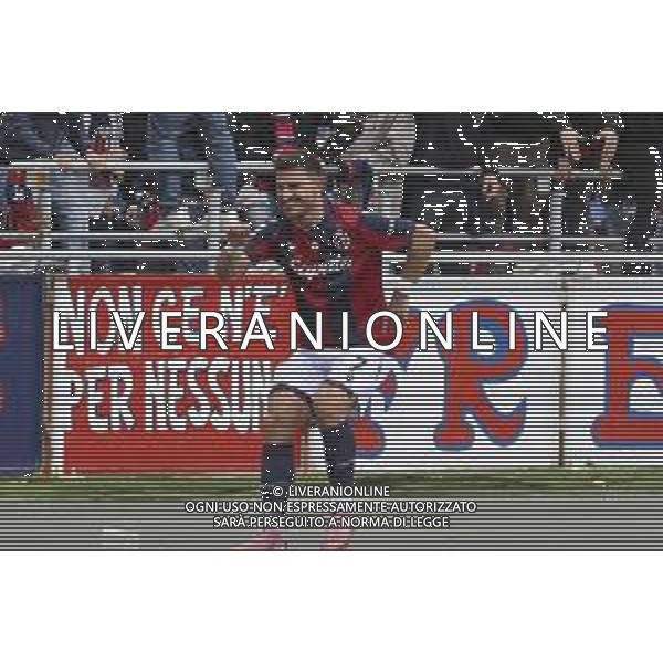 Riccardo Orsolini of Bologna FC. celebrates after scoring during Bologna BFC vs Pisa SC, 6° Serie A Enilive 2025-26 game at Renato Dall\'Ara stadium in Bologna (BO), Italy, on October 05, 2025. (Photo by Davide Casentini) AG ALDO LIVERANI SAS
