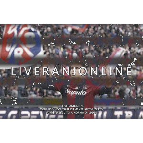 Nikola Moro of Bologna FC celebrates after scoring during Bologna BFC vs Pisa SC, 6° Serie A Enilive 2025-26 game at Renato Dall\'Ara stadium in Bologna (BO), Italy, on October 05, 2025. (Photo by Davide Casentini) AG ALDO LIVERANI SAS