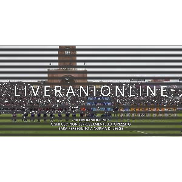 line up of Bologna BFC vs Pisa SC, 6° Serie A Enilive 2025-26 game at Renato Dall\'Ara stadium in Bologna (BO), Italy, on October 05, 2025. (Photo by Davide Casentini) AG ALDO LIVERANI SAS