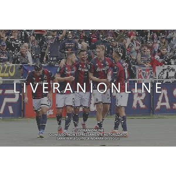 Nikola Moro of Bologna FC celebrates after scoring during Bologna BFC vs Pisa SC, 6° Serie A Enilive 2025-26 game at Renato Dall\'Ara stadium in Bologna (BO), Italy, on October 05, 2025. (Photo by Davide Casentini) AG ALDO LIVERANI SAS
